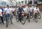 एसपी समेत रतलाम पुलिस टीम ने चलाई साइकिल ताकि नशे से मुक्त हो हमारा समाज