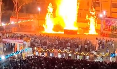 बड़ावदा में रावण बारिश में भीगा, जावरा में हुआ दहन, आतिशबाजी की