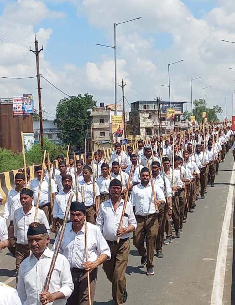 जावरा में संघ के शताब्दी वर्ष पर निकला ऐतिहासिक पथ संचलन