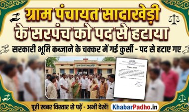 सरकारी भूमि कब्जाने के चक्कर में गई सादाखेड़ी सरपंच की कुर्सी, पद से हटाया