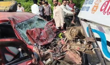 एक और दर्दनाक हादसा : जावरा के पास बनवाड़ा निवासी युवक व उसकी सास की अरनोद में मौत, बस ने मार दी कार को टक्कर