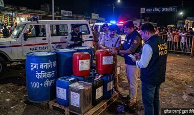 इंदौर एनसीबी की मदद से आलोट पुलिस ने ड्रग्स बनाने वाला 100 लीटर से ज्यादा केमिकल जब्त किया
