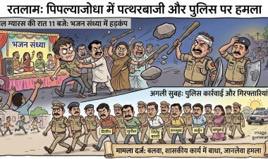 रतलाम जिले के गांव पिपल्याजोधा में पत्थरबाजी, टीआई सहित चार पुलिसकर्मी घायल