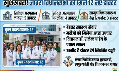 जावरा अस्पताल को मिले 5 नए डॉक्टर, पिपलौदा में चार व रिंगनोद में तीन डॉक्टरों की पदस्थापना