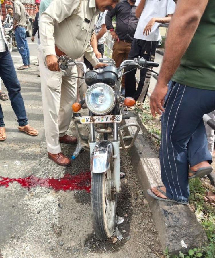 जावरा में फोरलेन पर बाइक चालक को ट्रक ने रौंदा, महाराष्ट्र के व्यक्ति की मौत